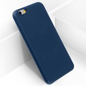 Geschikt voor Apple iPhone 6/6S siliconen case semi-rigide Soft-touch afwerking donker blauw