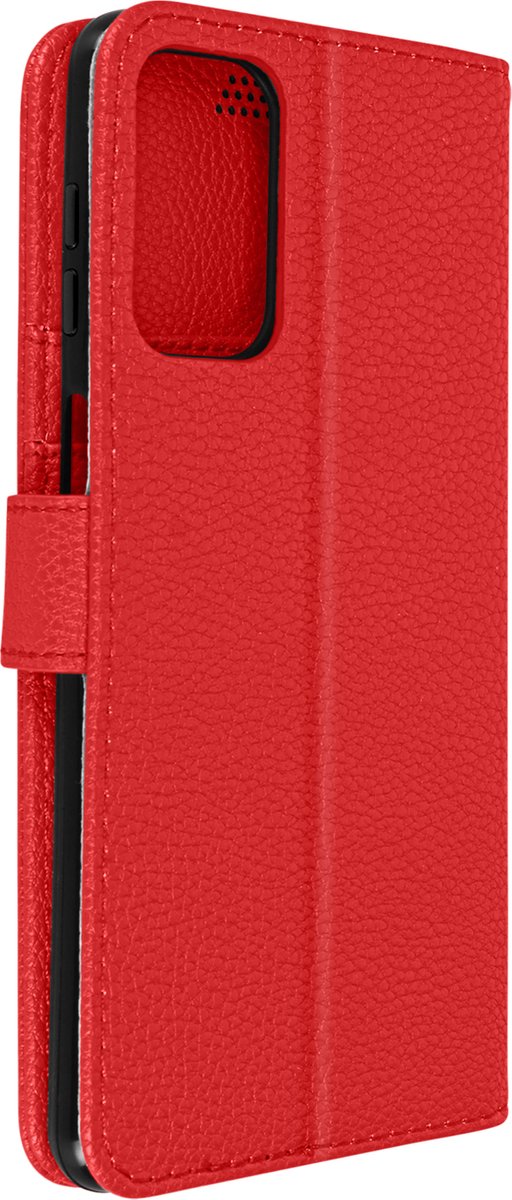Cover Geschikt voor Samsung Galaxy M52 5G Flip Wallet Stand Video rode