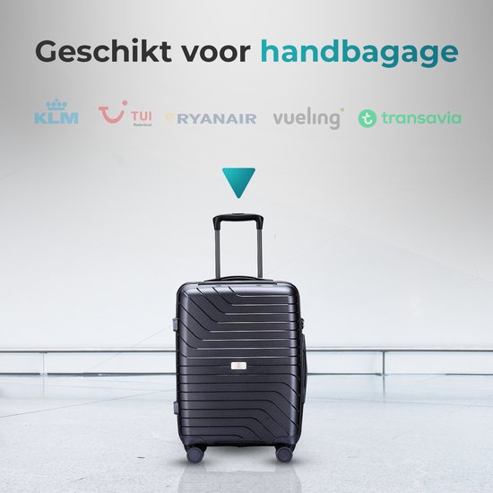 Koffer Handbagage - Reiskoffer - Trolley - Inclusief Uitzetlaag - Inclusief  TSA Slot -... | bol