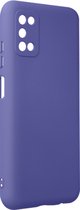Geschikt voor Samsung Galaxy A03s siliconen hoesje semi-rigide Soft-touch afwerking paars
