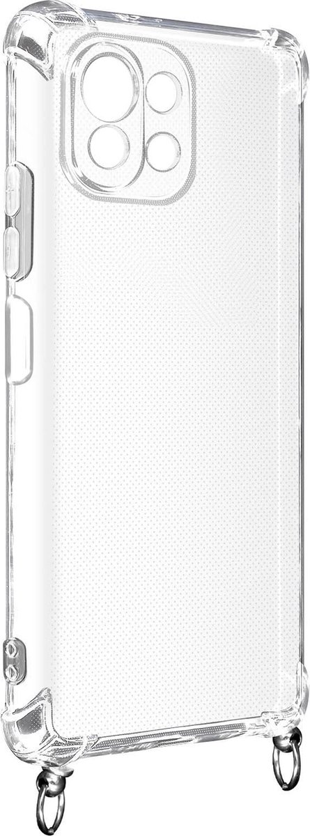 Geschikt voor Xiaomi Mi 11 Lite Hoesje met ringen Voor Koord/Juweel - Transparant