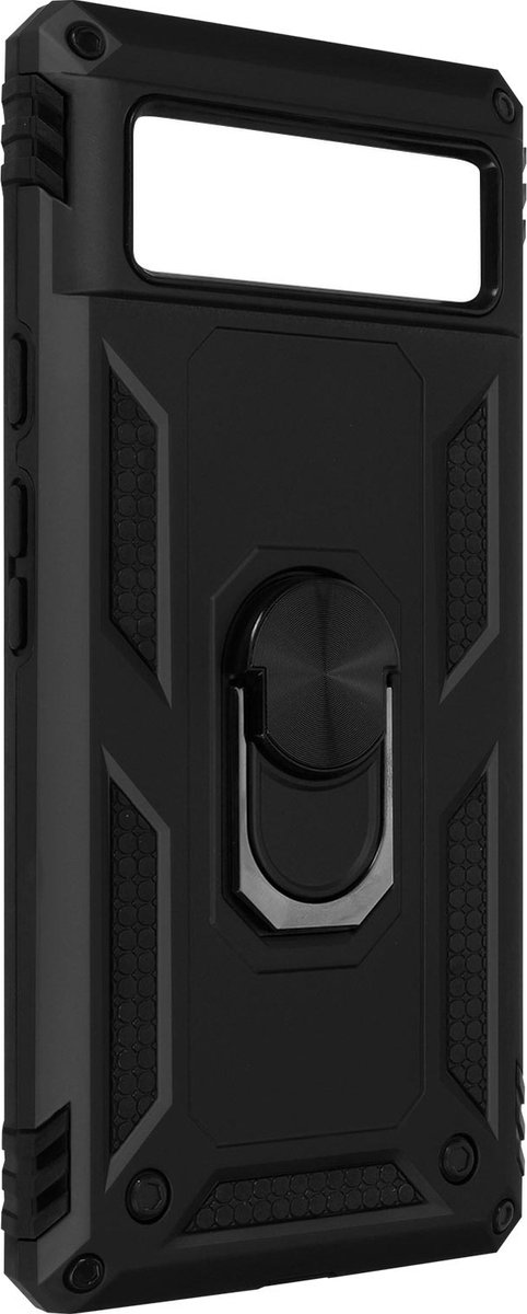 Geschikt voor Google Pixel 6a Hybrid Case Video Support Ring zwart