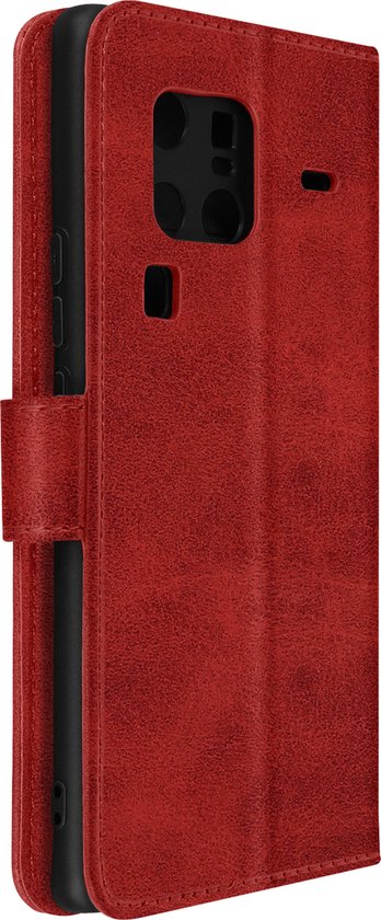 Convient pour Vivo X80 Pro Wallet Case Fonction de support vidéo rouge