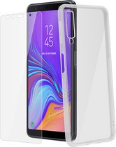 Geschikt voor Samsung Galaxy A7 2018 Back Cover + Gehard Glas - Transparant