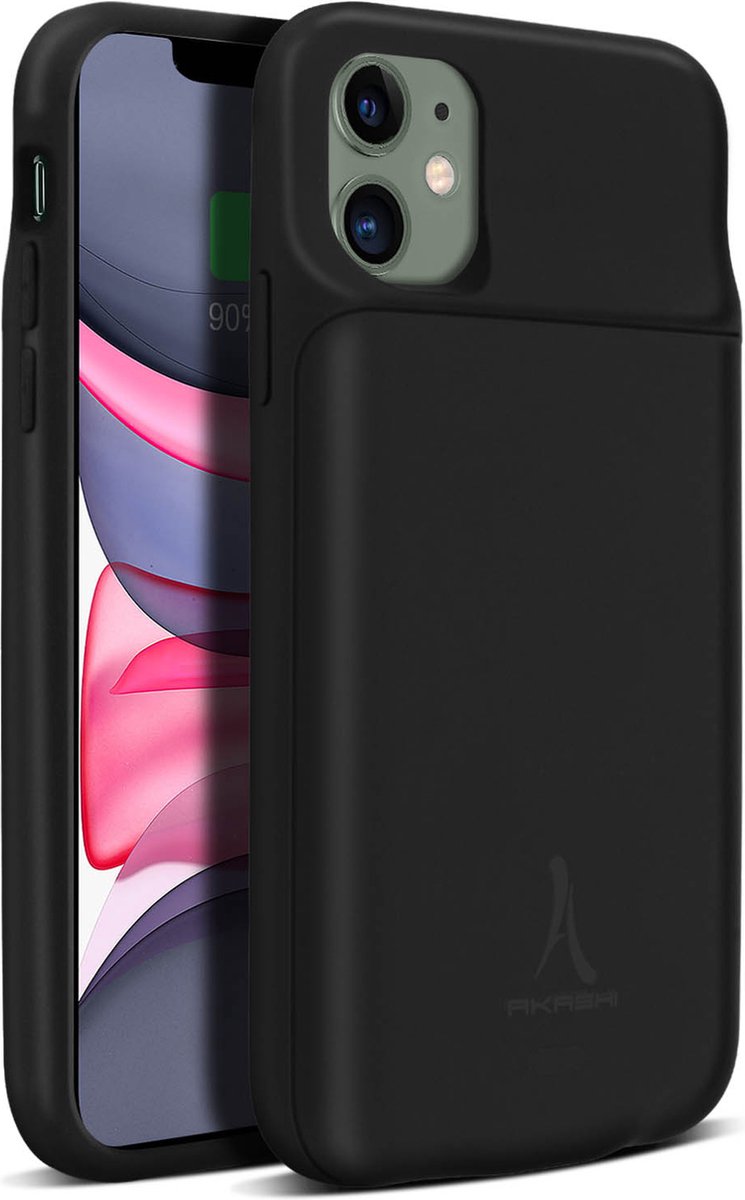 Hoes Apple iPhone 11 2in1 Bescherming+Batterij 4500mAh Akashi – Zwart