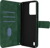 Geschikt voor Realme C31 Case Portemonnee en Videohouder Magnetische Sluiting groen