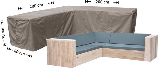 Raffles Covers beschermhoes loungeset / hoekbank (L-vorm) - 200 x 200 x 70 cm RHS200... | bol.com