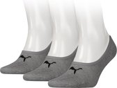 Puma 3 paar footies sokken - Invisible - Sneaker sokken - 42 - Grijs.