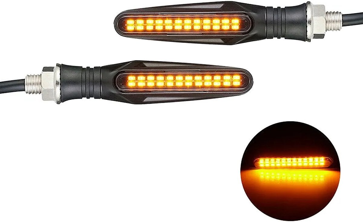LED Motor Knipperlichten - Set van 2 stuks - 12 Volt - Universeel