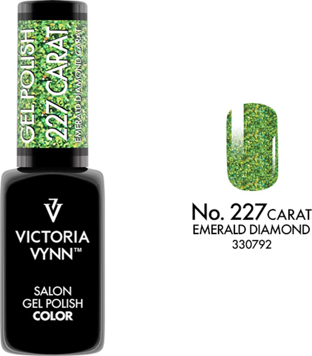 Goedkoopste Victoria Vynn – Salon Gelpolish 227 Carat Emerald Diamond - groene glitter gel polish - groen - gellak - lak - glitters - nagels - nagelverzorging - nagelstyliste - uv / led