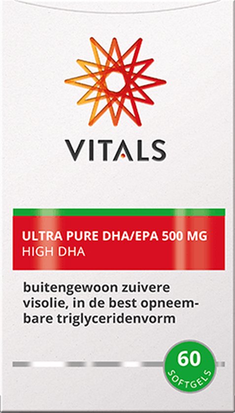 Foto: Vitals ultra pure dha epa 500 mg buitengewoon zuivere visolie in de best opneembare triglyceridenvorm