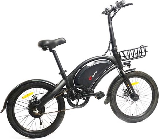 Dyu D20 Ebike 250W electrische fiets deels vouwbaar incl mandje | bol.com
