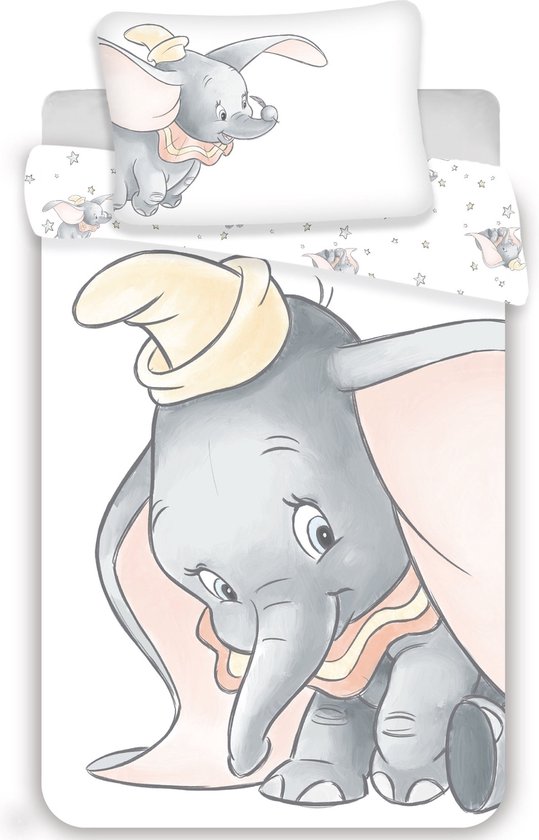 Foto: Disney dumbo baby dekbedovertrek 135 x 100 40 x 60 cm katoen