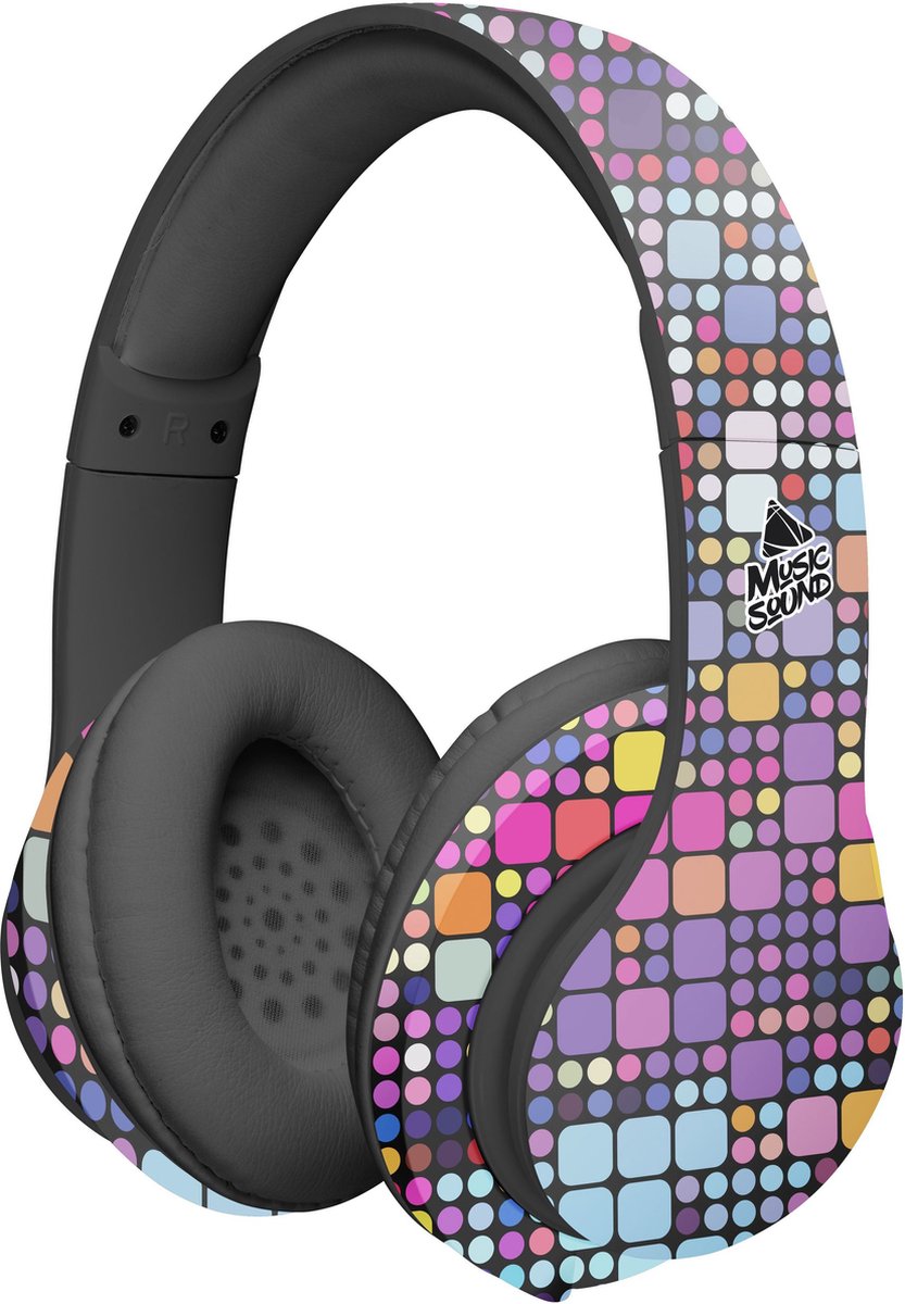 Music Sound koptelefoon bluetooth 5.0 - multicolor - hoofdtelefoon draadloos - on ear koptelefoon -uitstekende geluidskwaliteit - comfortabel - duuzaam