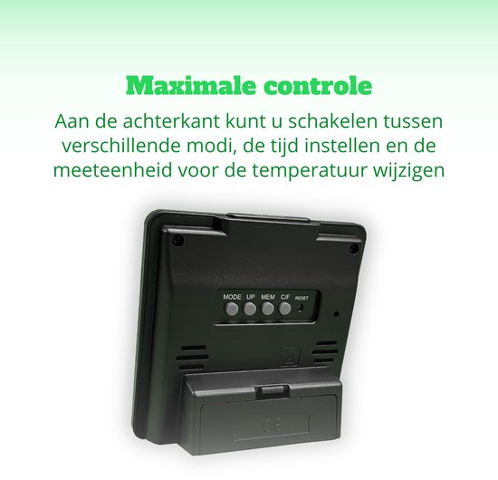 TFA - Digitale Thermo Hygrometer - Vierkant