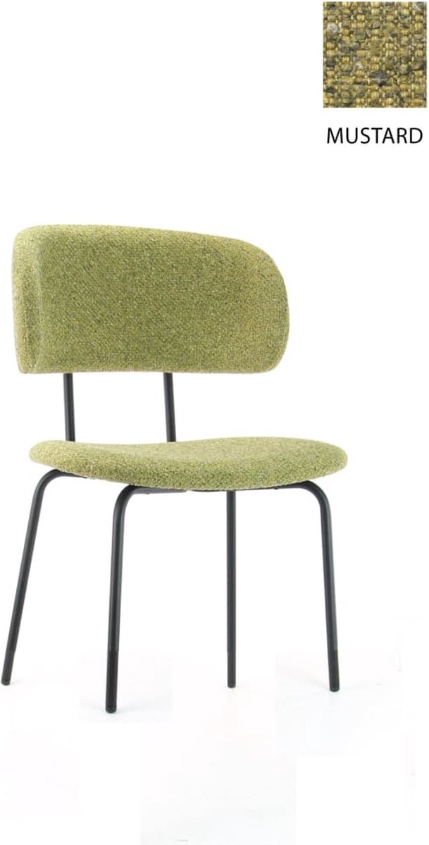 Workliving Eetkamerstoel Bo RS - Society Boucle Mustard
