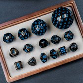Genvi 15-delige Dobbelstenen Set Blauw