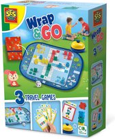 SES Creative Wrap&Go jeux de voyage - Petits chevaux - Jeu de famille - Jeu de rapidité et correspondance