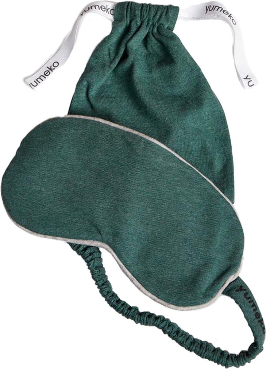 Yumeko slaapmasker jersey pine groen