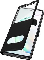 Geschikt voor Samsung Galaxy Note 10 Lite Vensterhoes met Video Support zwart