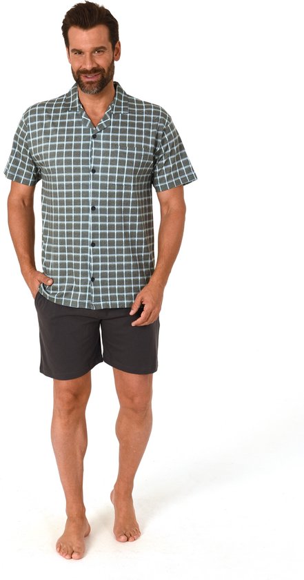 Heren shortama doorknoop Normann 10590503 - Grijs - 60/62