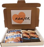 Nederlandse stroopwafels - Brievenbus cadeau "Je bent een Kanjer" met GRATIS wenskaart - Koekje erbij - cadeau per post -verjaardag