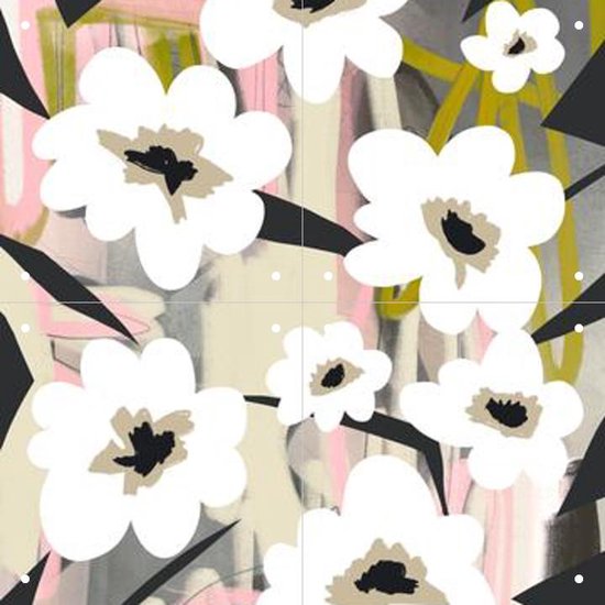 IXXI Field of Flowers - Wanddecoratie - Bloemen en Planten - 40 x 40 cm