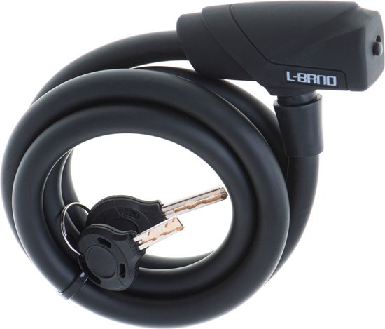 L-BRNO fietsveiligheidsslot lange spiraalsleutel 150cm van Luna — afbeelding 2