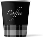 Tasse à café en carton 8oz 240 ml noir - 100 pièces - gobelets en papier jetables - gobelets à boire - respectueux de l'environnement