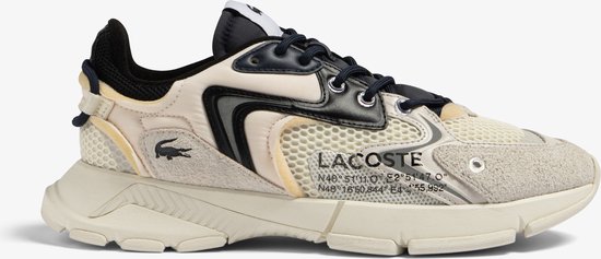 Lacoste L003 Neo Heren Sneakers - Gebroken Wit/Zwart - Maat 42,5