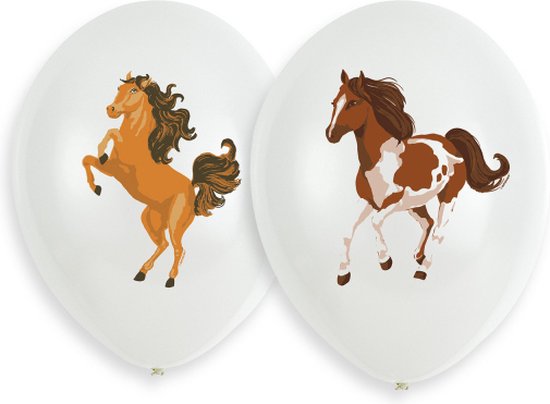 Ballonnen Beautiful Horses Paarden 28cm | 6 stuks