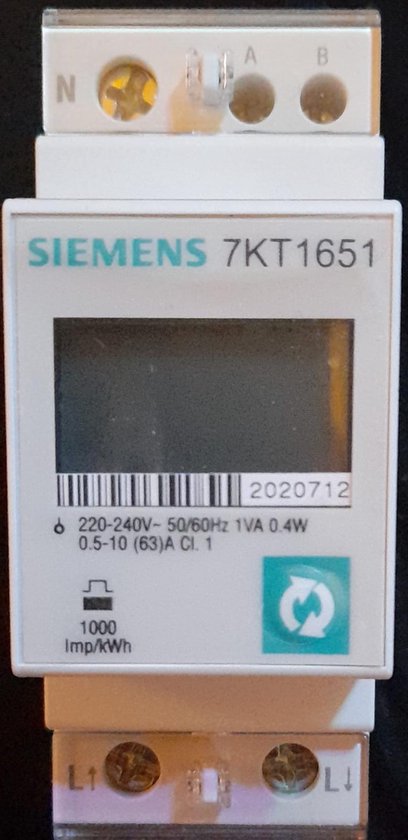 Siemens elektra Kw meter RS485 geschikt 7KT1651 - Energy Meter 230 V 63 A  IP40,... | bol
