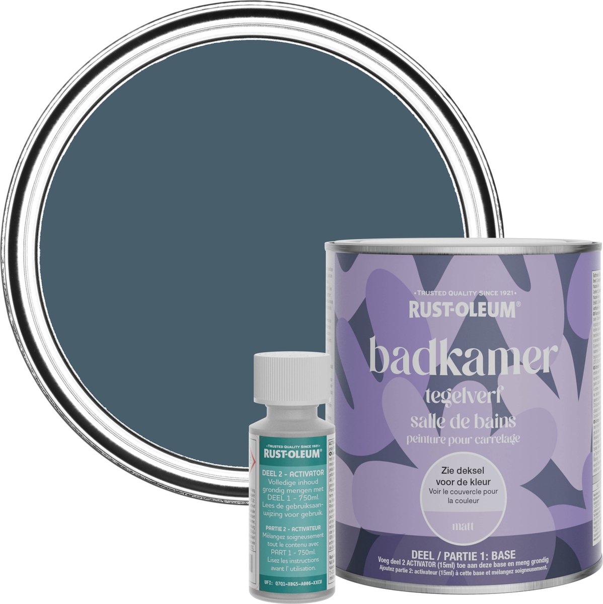 Rust-Oleum Donkerblauw Badkamer Tegelverf Matt - Blauwdruk 750ml