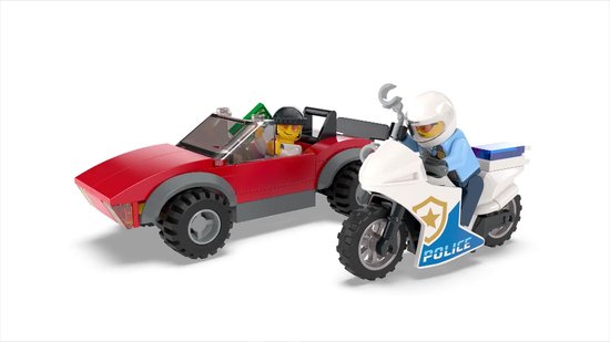 La course-poursuite de la moto de police