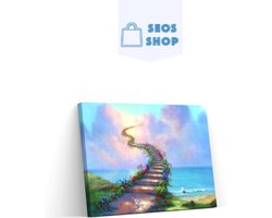 SEOS Shop ® Diamond Painting Volwassenen - Diamond Painting Kinderen - Diamond Painting Pakket Volledig - Stairway to Heaven - 40x30 cm