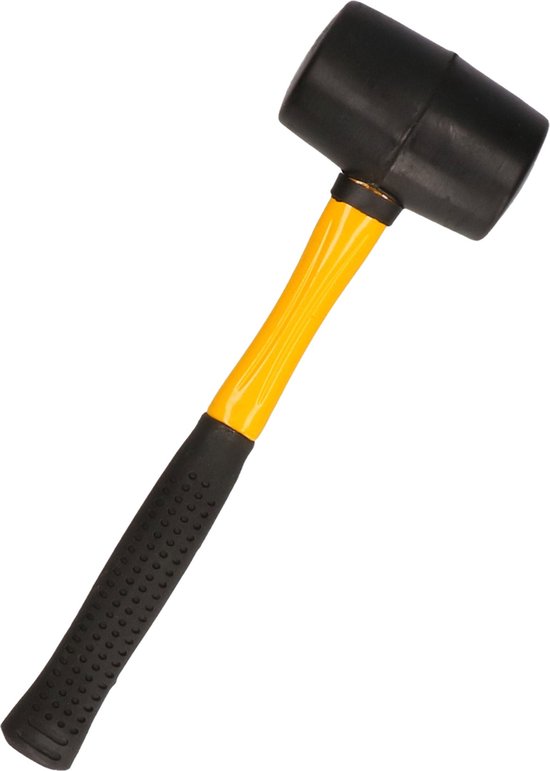 Rubberen hamer fiber steel 450 gram inclusief tent haringen uittrekker - campinghamer / haring hamer - Kamperen en outdoor artikelen van Merkloos — afbeelding 2