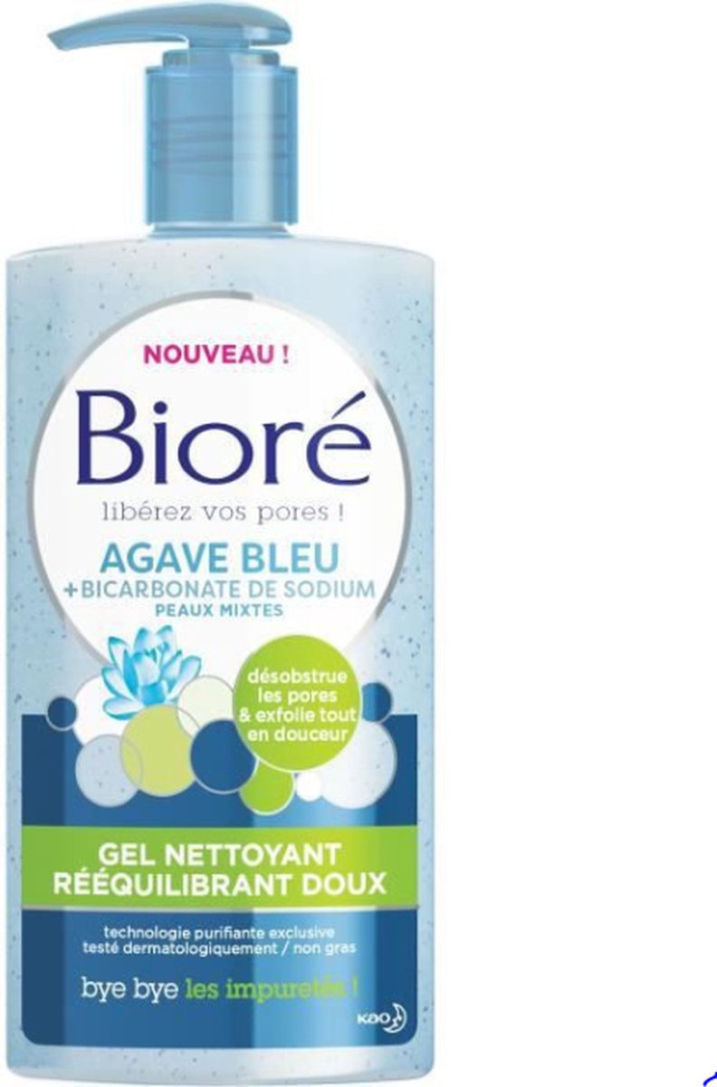 BIORÉ Gentle Cleansing Gel met blauwe agave en natriumbicarbonaat 200ml