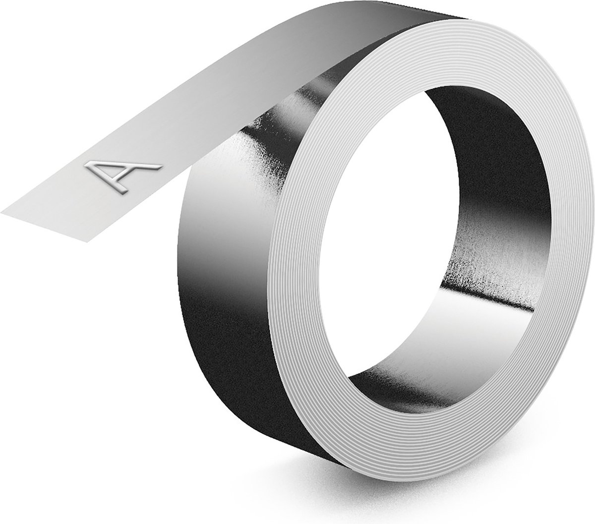 DYMO industriële reliëfetiketten | 12mm x 4,8m | Niet klevende aluminium | labels voor Rhino M1011 Industriële Reliëfprinter