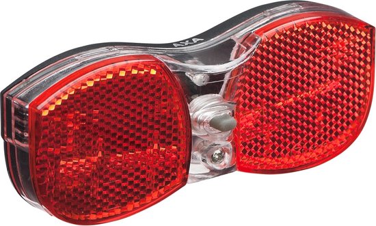 Foto: Axa city rear fiets achterlicht led fietsverlichting op batterij 80 mm rood