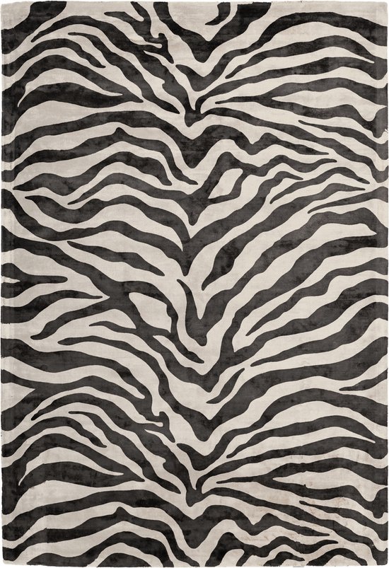 Zebbo Zebra Rug - Black/White Rug 100 Modern, Round Rug