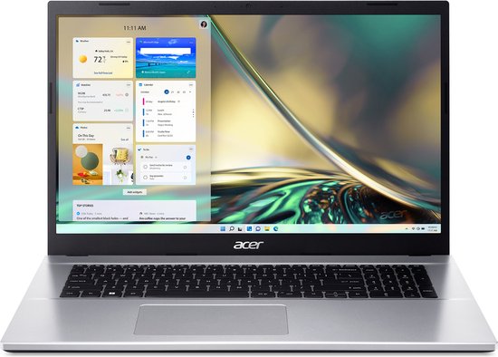 Acer Aspire 3 A317-54-38U0 Intel® Core™ i3 i3-1215U Laptop 43,9 cm (17.3") Full HD 8 GB DDR4-SDRAM 512 GB SSD Wi-Fi 5 (802.11ac) Windows 11 Home Zilver
