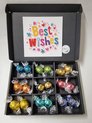 Chocolade Ballen Proeverij Pakket | Chocolade pakket met 9 verschillende chocolade smaken kwaliteits chocolade met Mystery Card 'Best Wishes' (met persoonlijke videoboodschap) | Cadeaupakket | Feestdagen box | Chocolade cadeau | Valentijnsdag