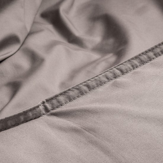 Luxe Egyptische Katoenen Dekbedovertrek Taupe Lits-Jumeaux 240x200/220 cm - Zeer Hoogwaardige Kwaliteit - Super Zacht van Merkloos — afbeelding 5