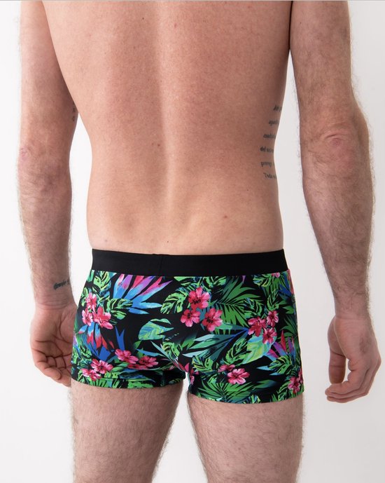 PANTALON DE BAIN/MAILLOT DE BAIN "Fleur", noir/Multicolore, taille L