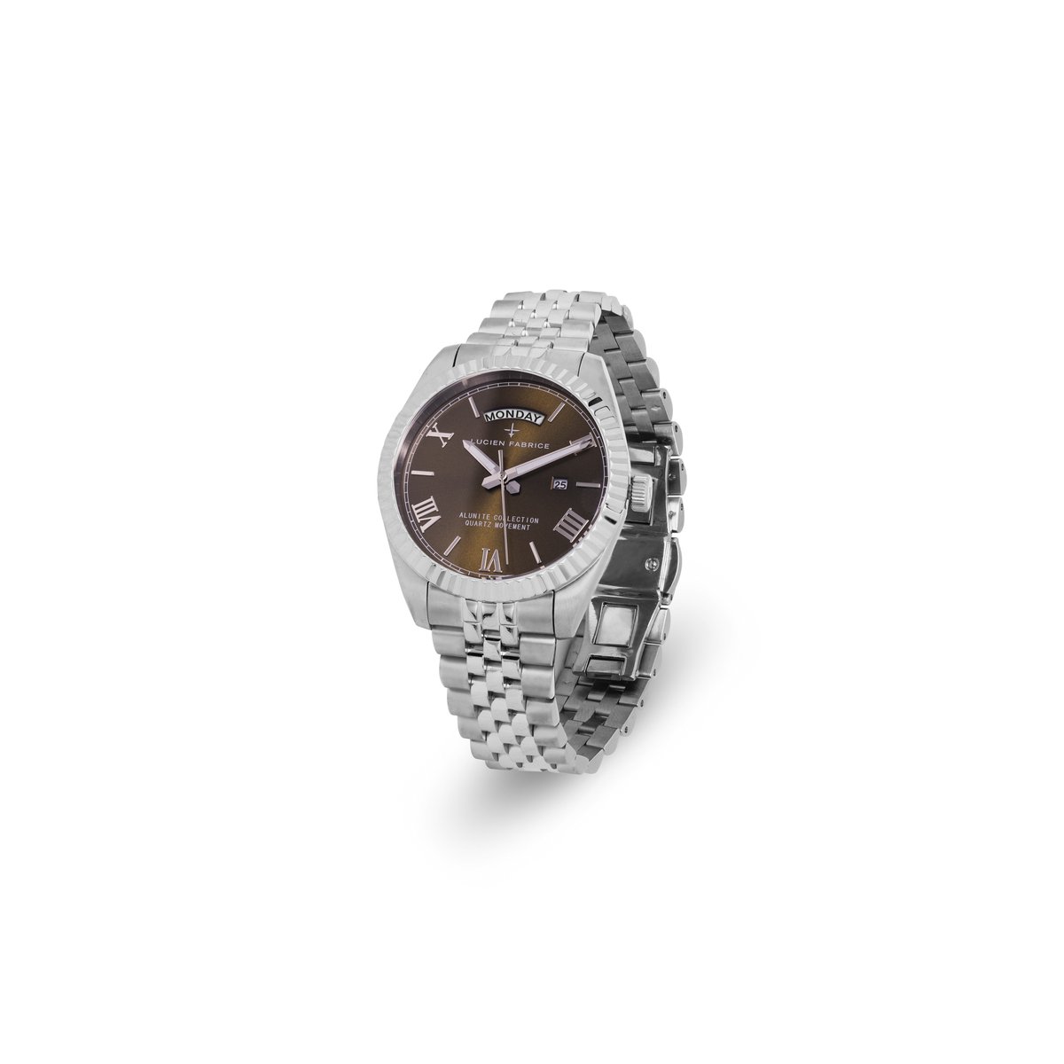 Lucien Fabrice Alunite Silver Olive 40mm