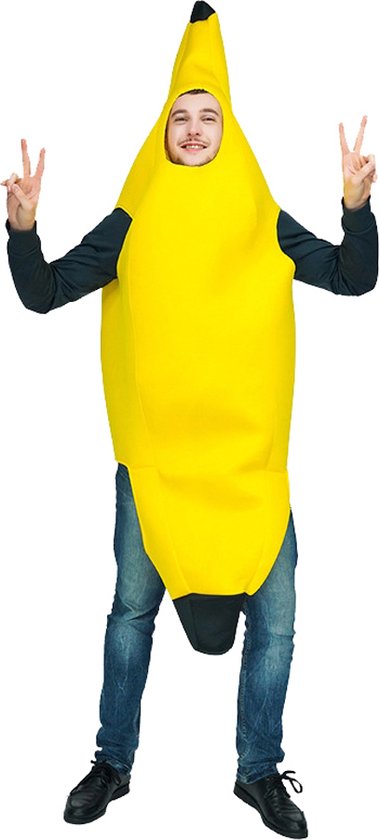 Costume de banane - Bananenpak - Déguisements - Costume de carnaval - Femme - Homme - Taille unique - jaune