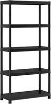 Bol.com Keter Plus Shelf 90/5 - 5 Planken - 90x40x182cm - Zwart aanbieding