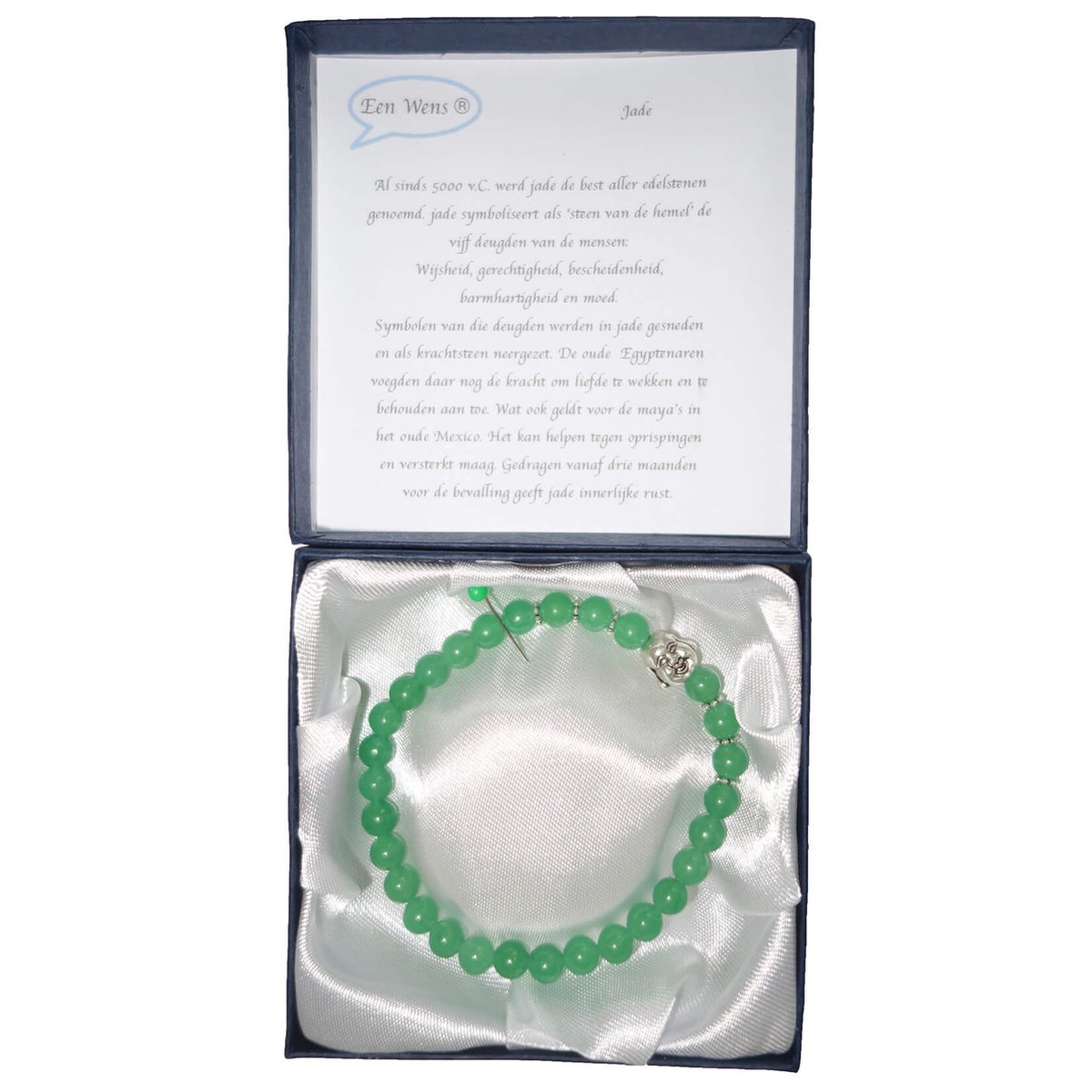 Halfedelstenen Armband in Geschenkdoos Jade