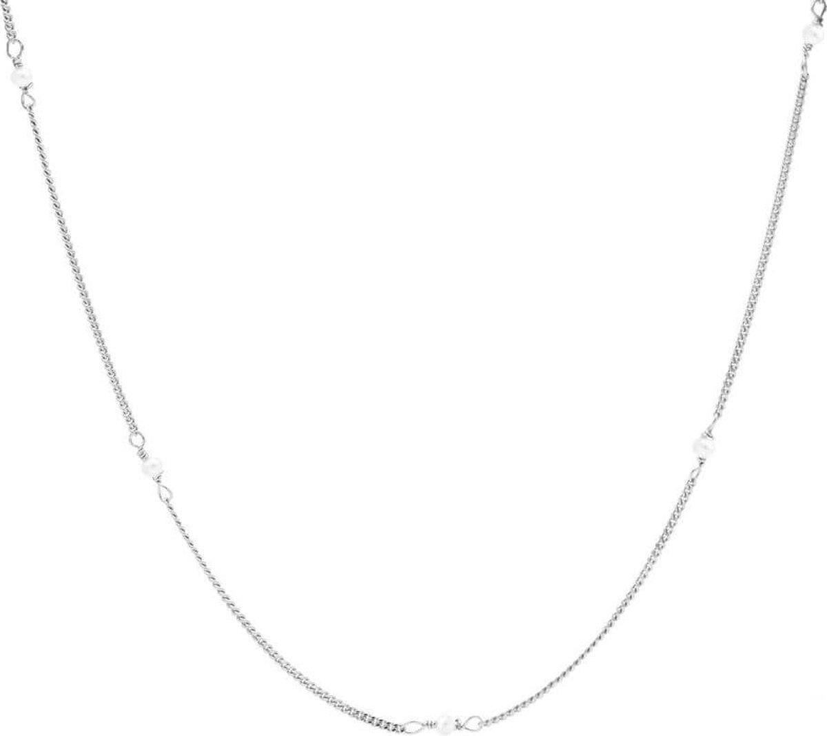 Karma Ketting Tiny Pearls Zilver