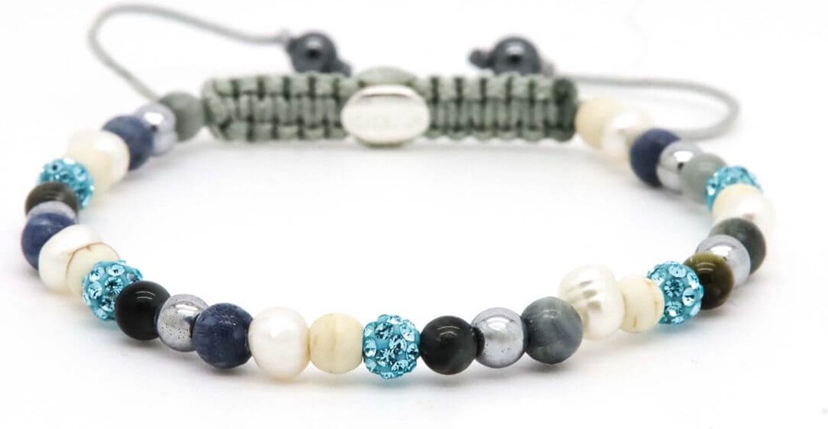 Karma Armband Spiral Deep Blue Crystal